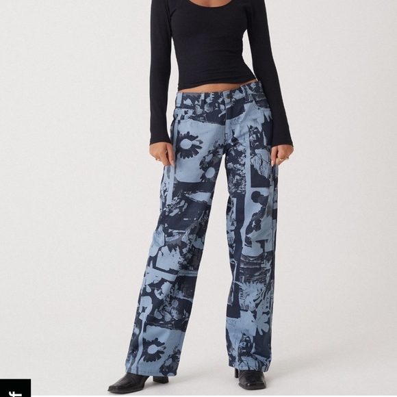 Motel Rocks Jeans Motel X Olivia Neill Low Rise Parallel Jean In